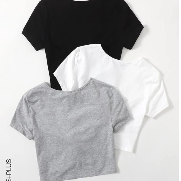 2 shirts (black and white) SHEIN - Picture 2 of 3